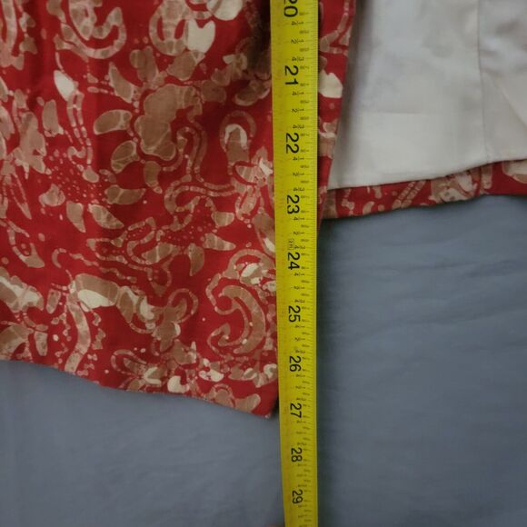 Red Baroque Print Jacket Women's Large Lightweight Inge Rojay Boulder CO - Picture 8 of 10